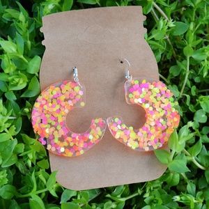 Confetti Glitter Resin Earrings *The Cassie*